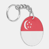 Porte-clés Drapeau de Singapour (Devant gauche)