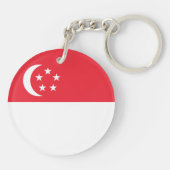 Porte-clés Drapeau de Singapour (Dos)