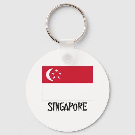 Porte-clés Drapeau de Singapour (Recto)