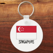 Porte-clés Drapeau de Singapour (Recto)
