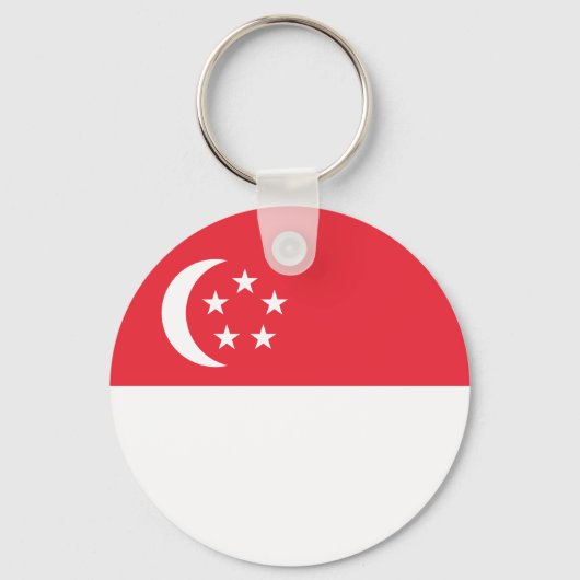 Porte-clés Drapeau de Singapour (Recto)