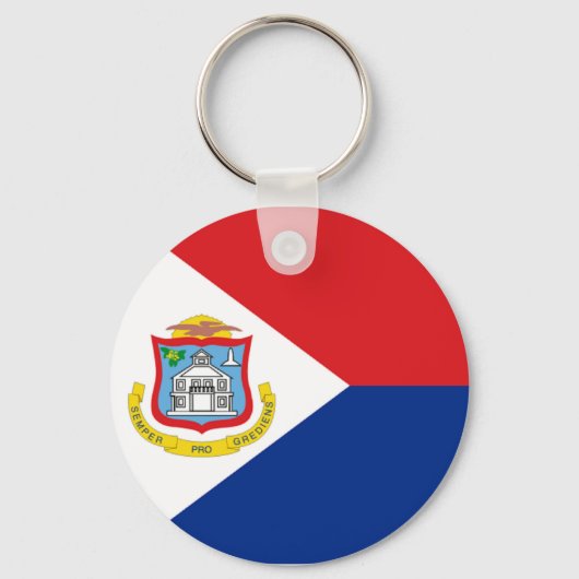 Porte-clés Drapeau de Sint Maarten (Recto)