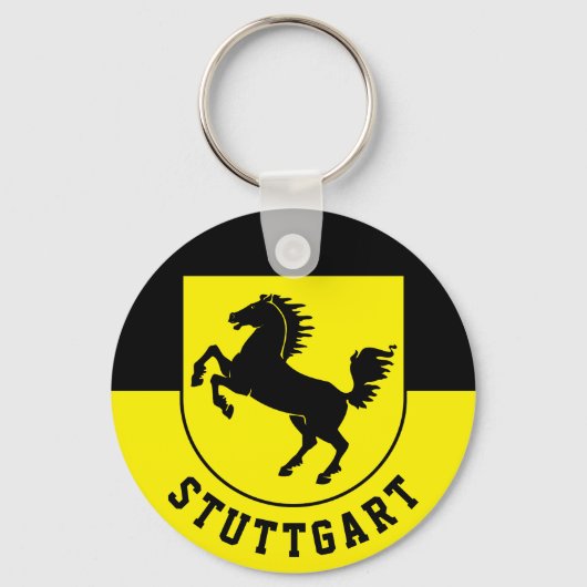 Porte-clés Drapeau de Stuttgart (Allemagne) (Recto)