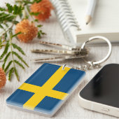 Porte-clés Drapeau de Suède (Devant droit)