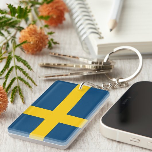 Porte-clés Drapeau de Suède (Devant droit)