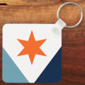 Porte-clés Drapeau de Syracuse, New York (Verso)