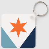 Porte-clés Drapeau de Syracuse, New York (Dos)