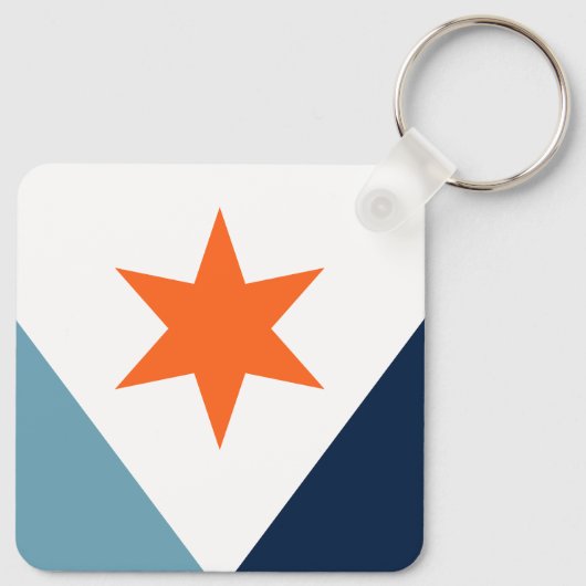 Porte-clés Drapeau de Syracuse, New York (Dos)