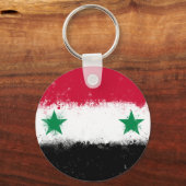 Porte-clés Drapeau de Syrie (Recto)