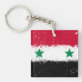 Porte-clés Drapeau de Syrie (Devant)