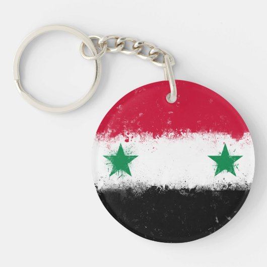 Porte-clés Drapeau de Syrie (Devant)