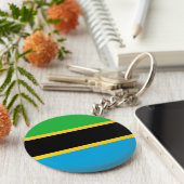 Porte-clés Drapeau de Tanzanie (Côté)
