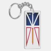Porte-clés Drapeau de Terre-Neuve-et-Labrador (vertical) (Devant gauche)