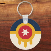 Porte-clés Drapeau de Tulsa, Oklahoma (Recto)