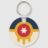 Porte-clés Drapeau de Tulsa, Oklahoma (Verso)
