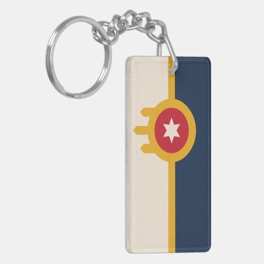 Porte-clés Drapeau de Tulsa, Oklahoma (Devant gauche)