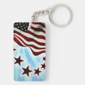 Porte-clés Drapeau de vague des Etats-Unis (Dos)