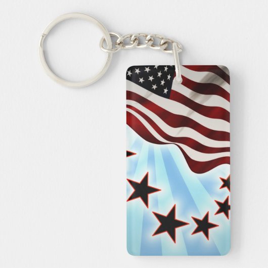 Porte-clés Drapeau de vague des Etats-Unis (Devant)