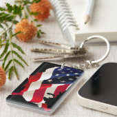 Porte-clés Drapeau de vague des Etats-Unis (Devant droit)