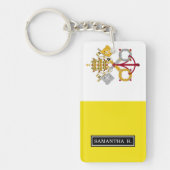 Porte-clés Drapeau de Ville du Vatican (Devant)