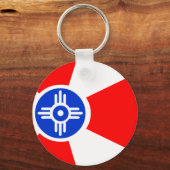 Porte-clés Drapeau de Wichita Kansas (Recto)