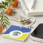 Porte-clés Drapeau de Winnipeg, Manitoba Porte - clé (Devant Droit)