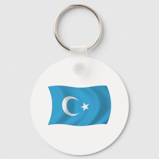 Porte-clés Drapeau de Xinjiang Uigur (Recto)