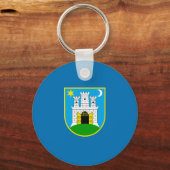 Porte-clés Drapeau de Zagreb, Croatie (Verso)