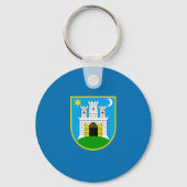 Porte-clés Drapeau de Zagreb, Croatie (Verso)