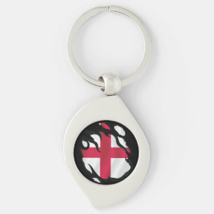 Porte-clés Drapeau déchiré d'Angleterre