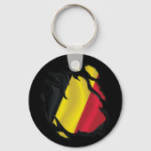 Porte-clés Drapeau déchiré de Belgique (Recto)