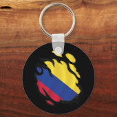 Porte-clés Drapeau déchiré de Colombie (Recto)