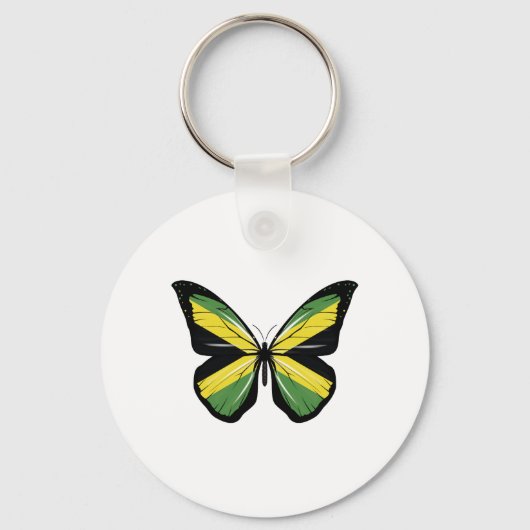 Porte-clés Drapeau déchiré de Jamaïque (Recto)