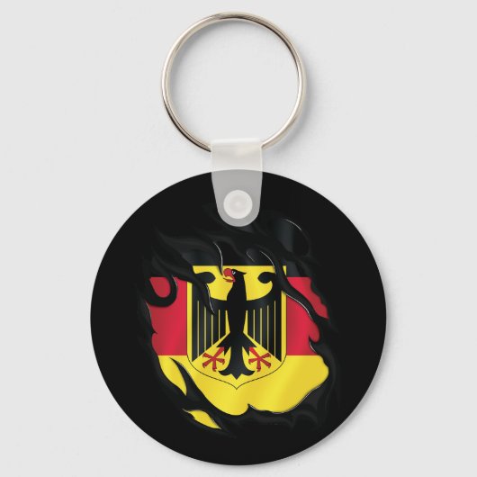 Porte-clés Drapeau déchiré de l'Allemagne (Recto)