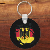 Porte-clés Drapeau déchiré de l'Allemagne (Verso)