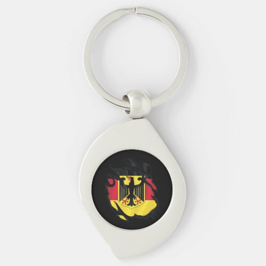 Porte-clés Drapeau déchiré de l'Allemagne (Devant)