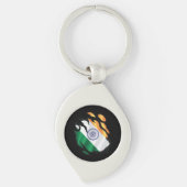 Porte-clés Drapeau déchiré de l'Inde (Devant)