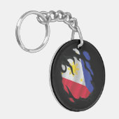 Porte-clés Drapeau déchiré des Philippines (Devant gauche)
