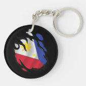 Porte-clés Drapeau déchiré des Philippines (Dos)