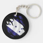 Porte-clés Drapeau déchiré du Honduras (Dos)