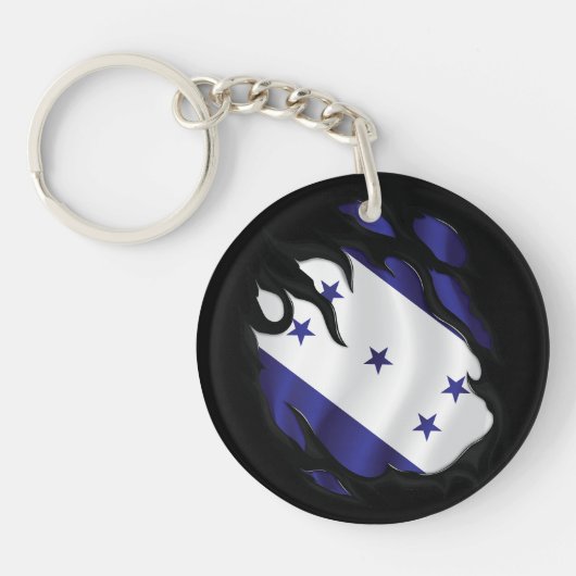 Porte-clés Drapeau déchiré du Honduras (Devant)
