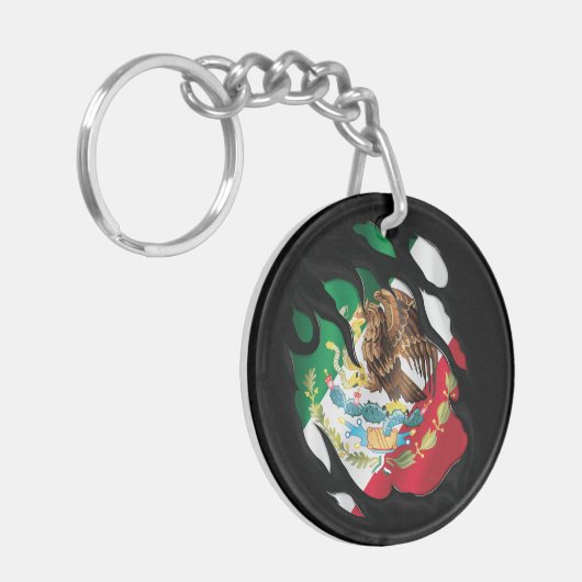 Porte-clés Drapeau déchiré du Mexique (Devant gauche)