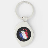 Porte-clés Drapeau déchiré France (Devant)