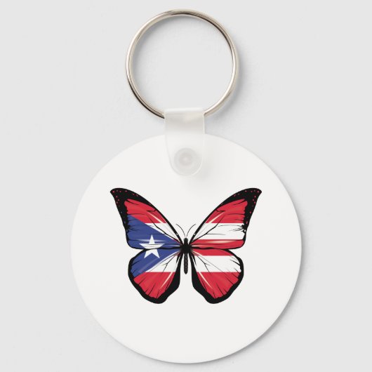 Porte-clés Drapeau déchiré Porto Rico (Recto)