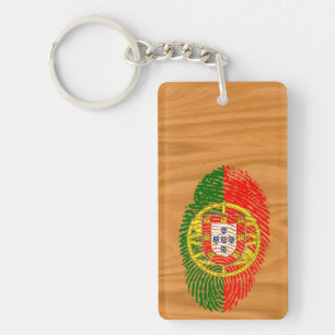 Porte-clés Drapeau d'empreinte digitale de contact de