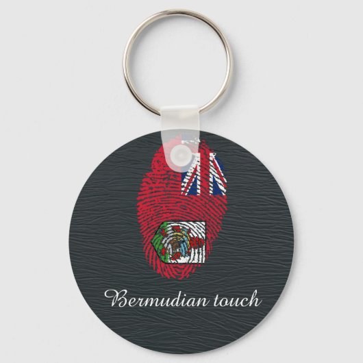 Porte-clés Drapeau d'empreintes digitales tactiles des Bermud (Recto)