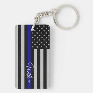 Porte-clés Drapeau d'épouse de police