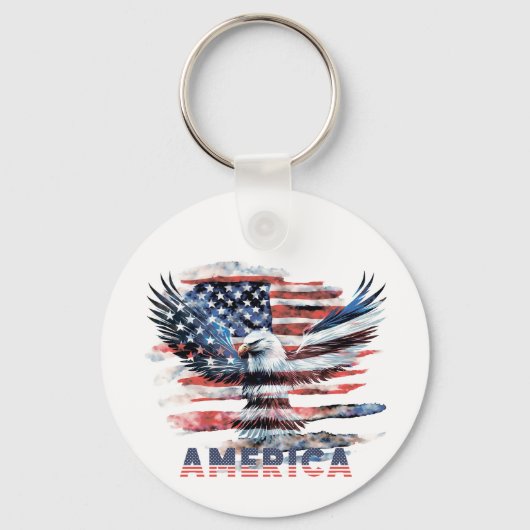 Porte-clés Drapeau des États-Unis. Amérique (Recto)