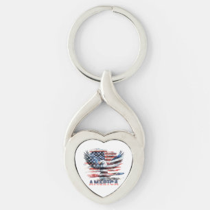 Porte-clés Drapeau des États-Unis. Amérique