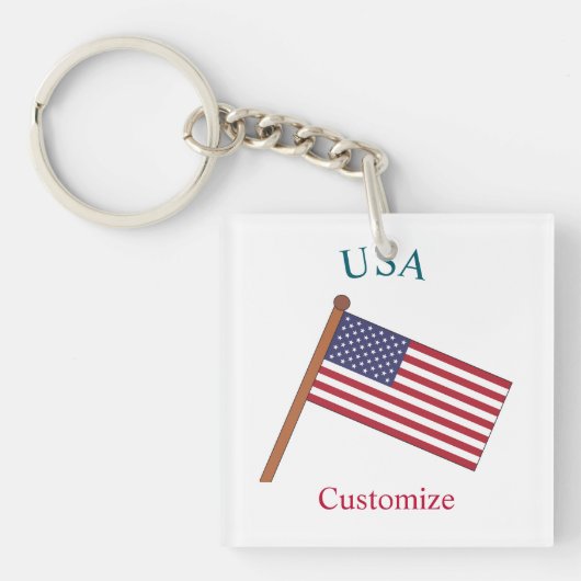 Porte-clés Drapeau des États-Unis Thunder_Cove (Devant)